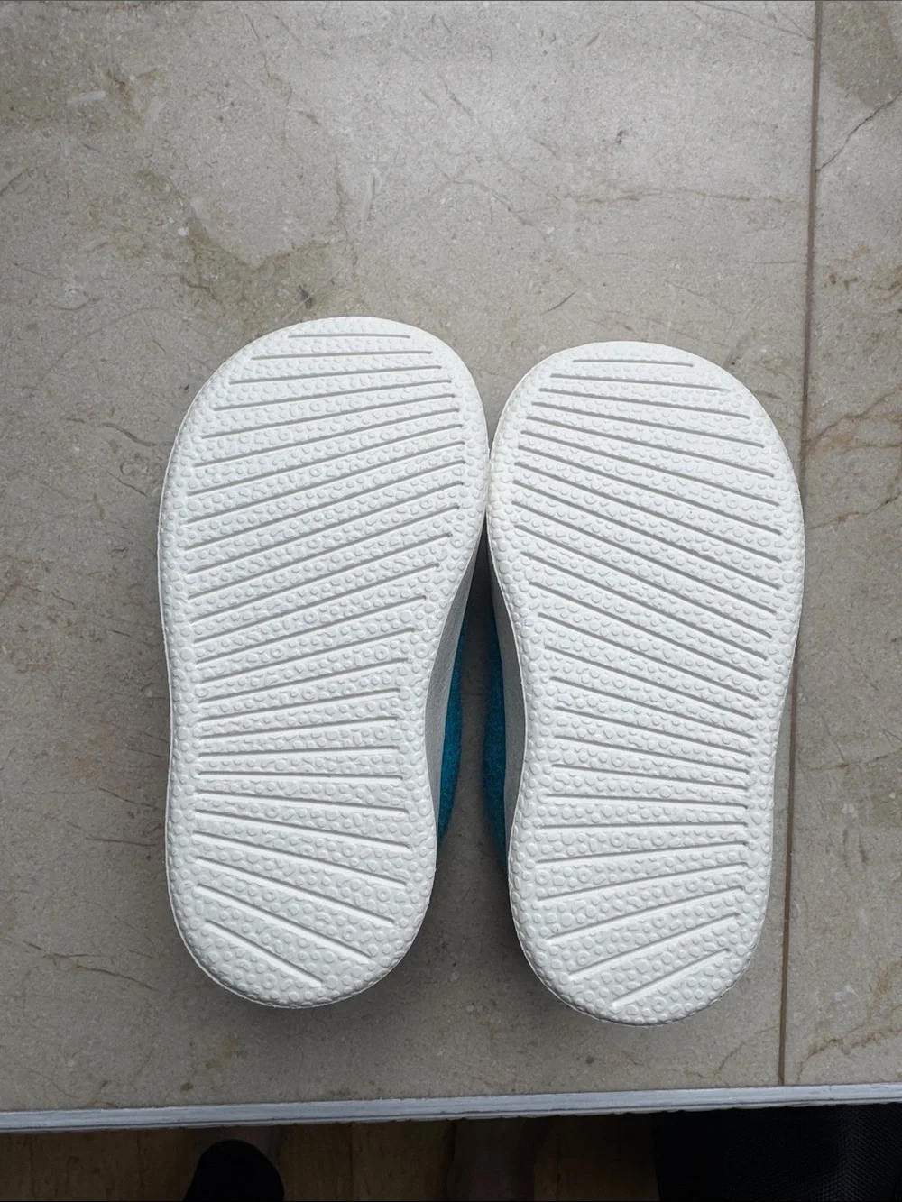 allbirds Kids Teal Wool Slip-On Sneakers with White Sole